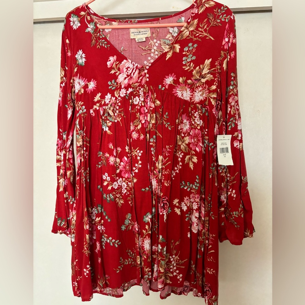 Ralph Lauren red babydoll dress